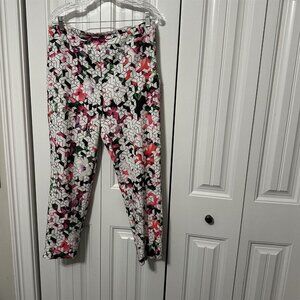 Joseph Ribkoff Pants Slim Ankle Stretch Floral Geometric Womens 12 Spring